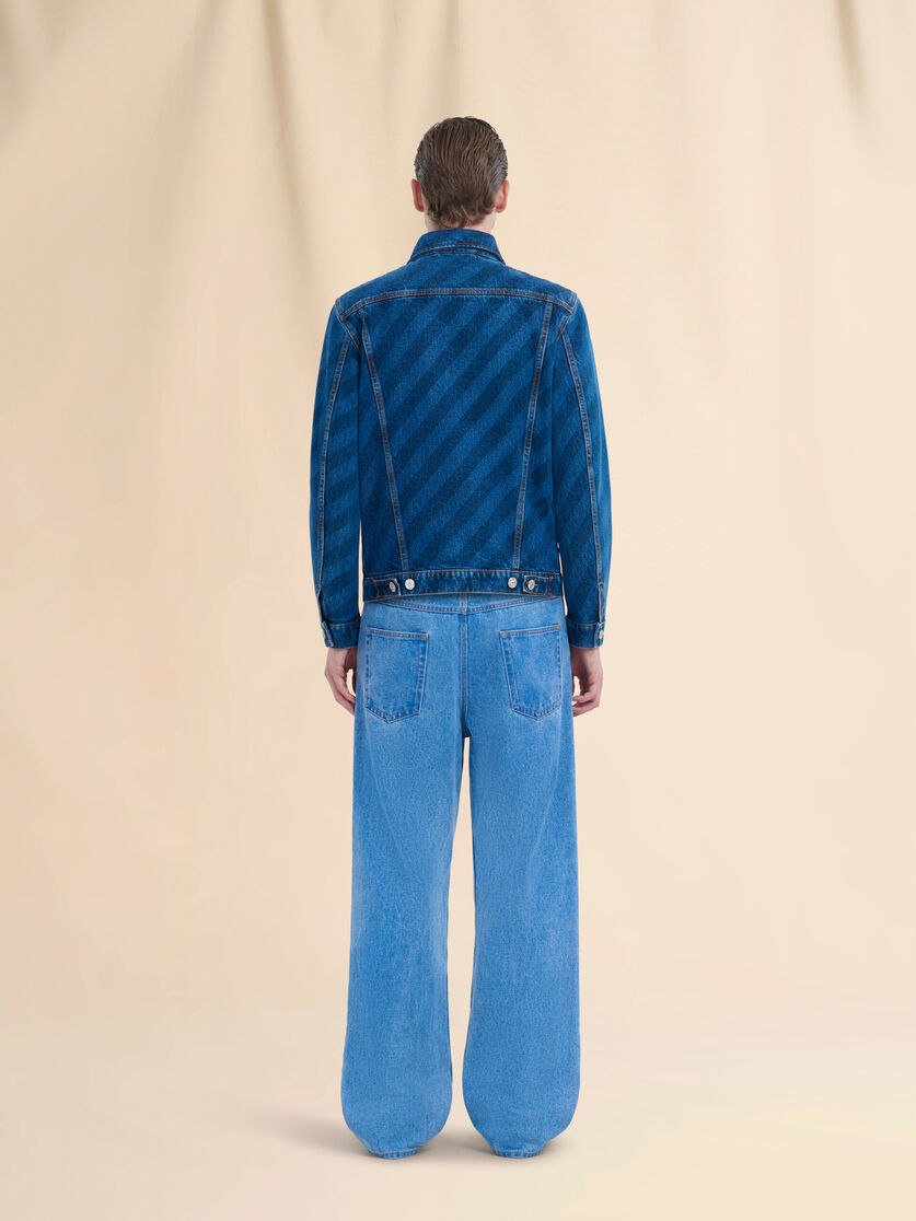 Blue striped denim jacket - Jackets - Image 3