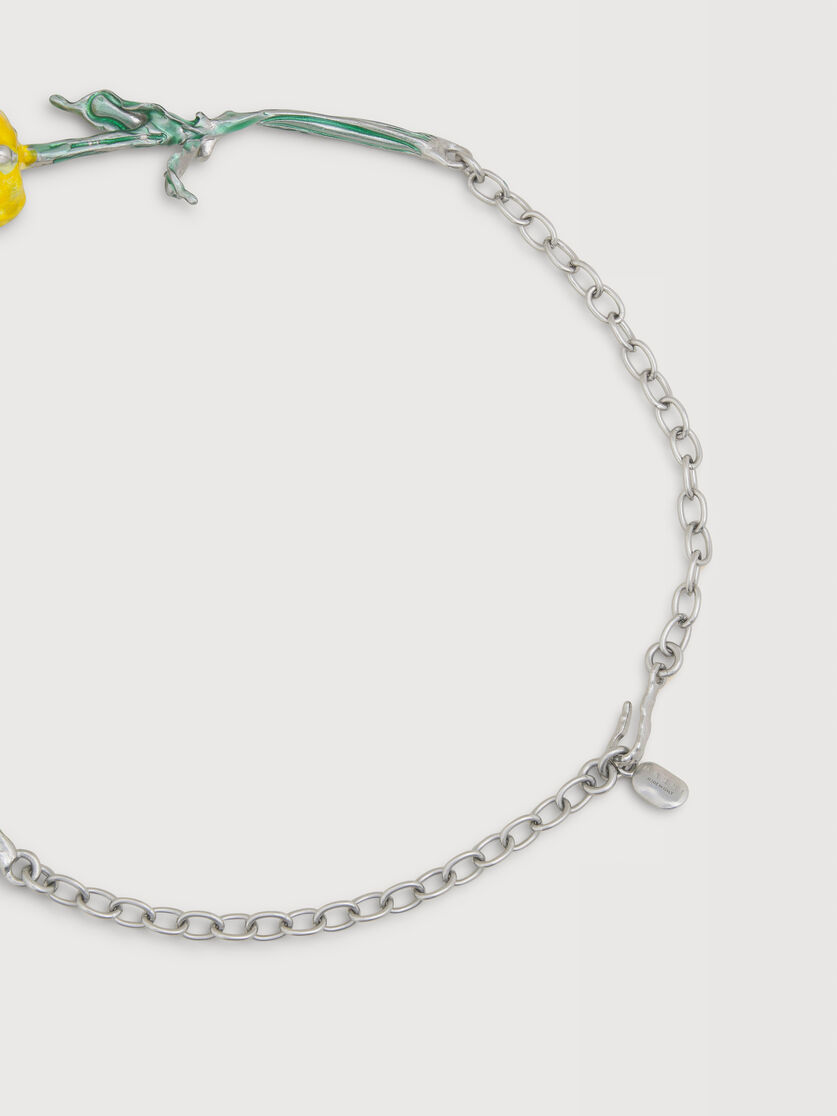 Yellow enamelled Tulip necklace, Image 3