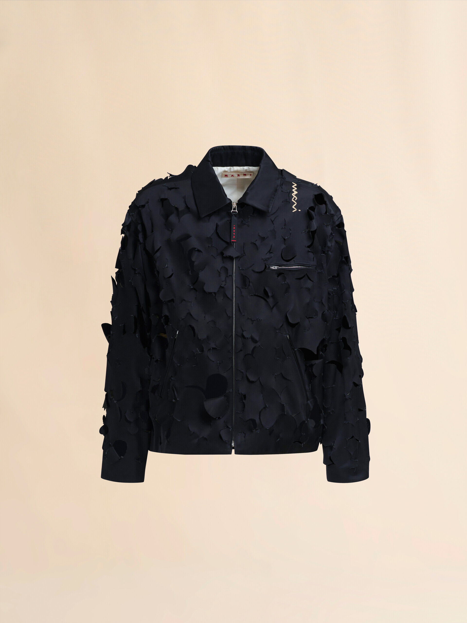 ダッチェスサテンジャケット、カットアウトディテール付き | Marni