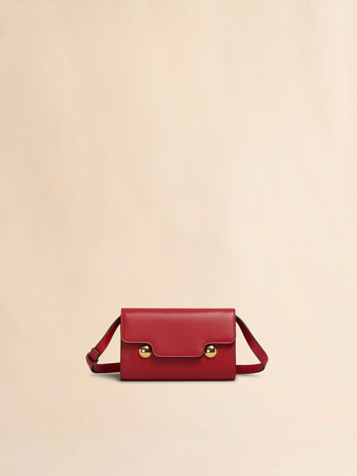 Red leather Trunkaroo clutch - Pochettes
