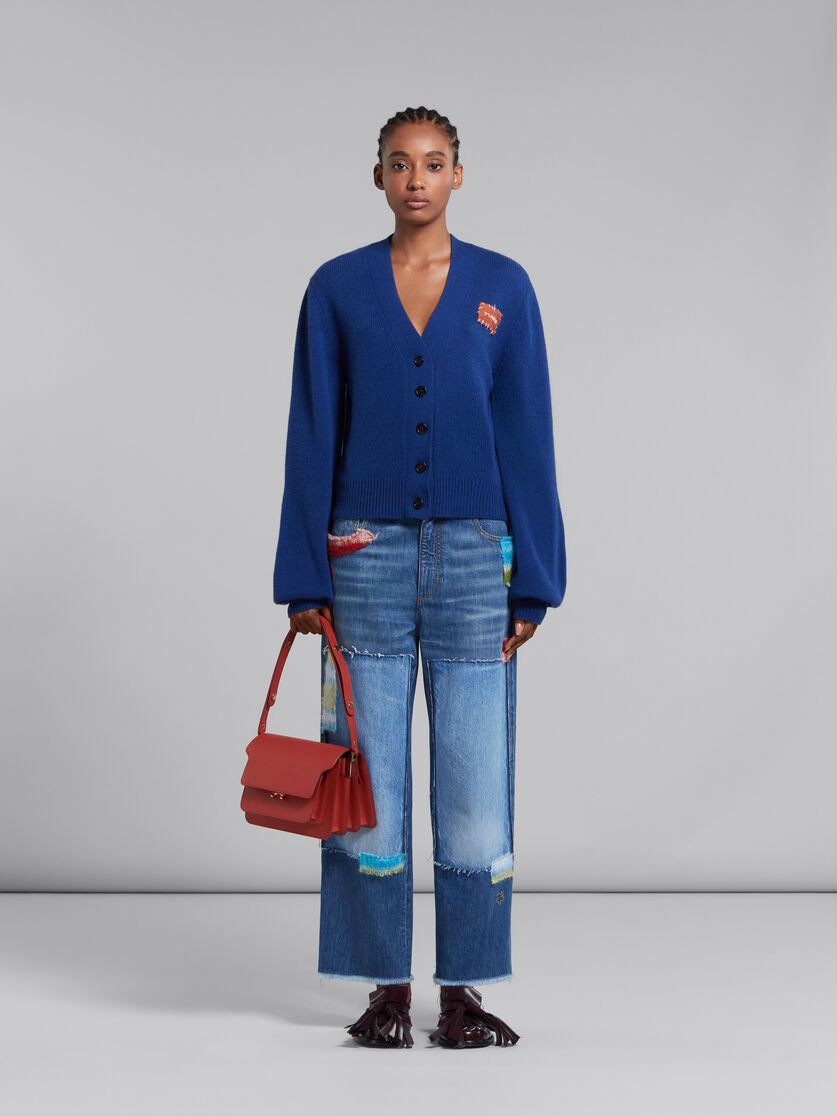 Mittelgroße Tasche Trunk aus Saffiano-Leder in Orange | Marni 