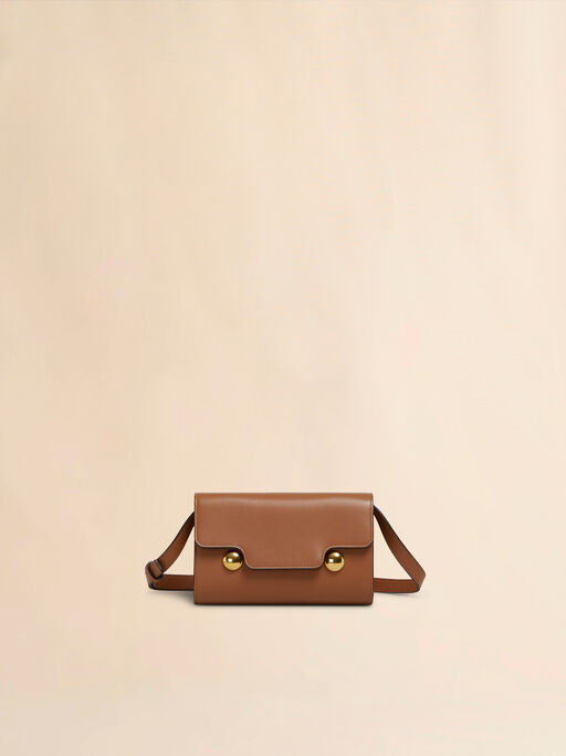 Light brown leather Trunkaroo clutch - Pochettes
