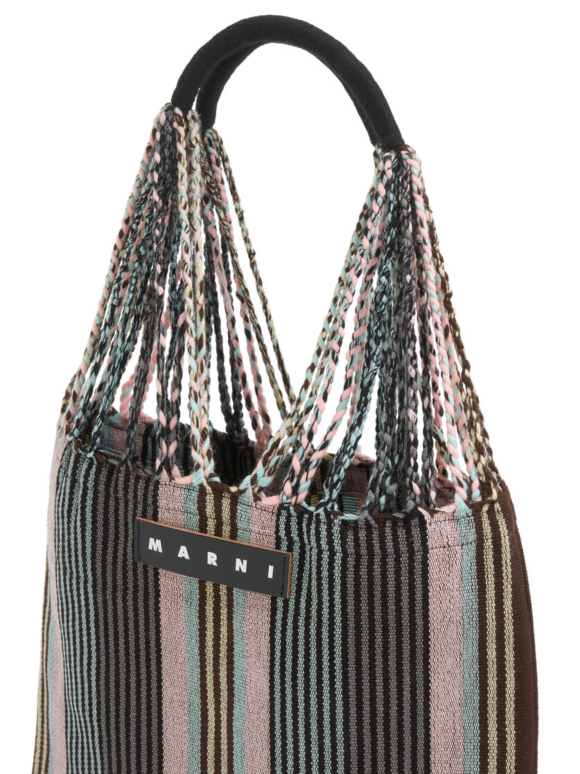 MARNI MARKET ポリエステル ショッピングバッグ ハンモック風ハンドル付き グレー/ターコイズ/レッド - ハンドバッグ - Image 4