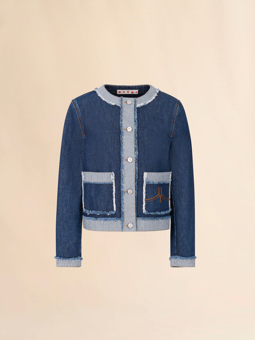 Blue denim inside-out jacket, Image 1