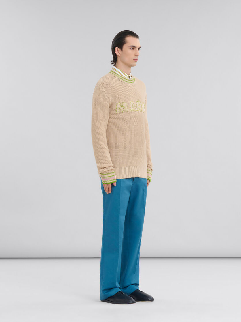 Beige cotton jumper with Marni patches | Marni 