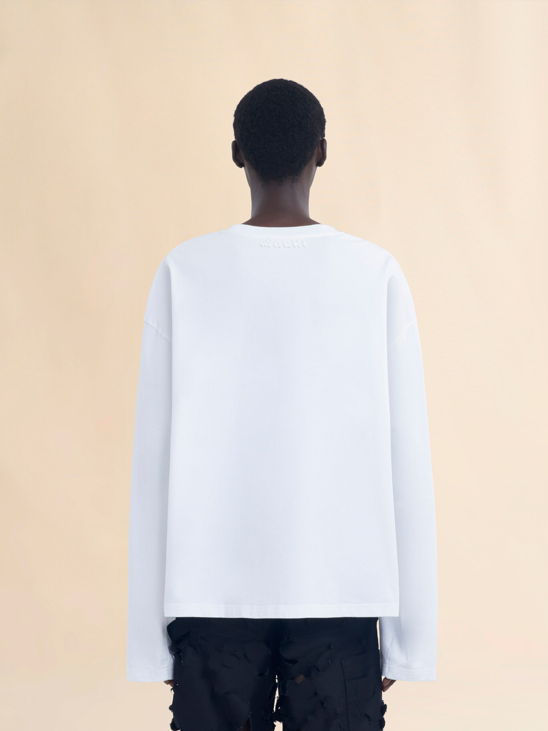 White oversized organic cotton T-shirt | Marni