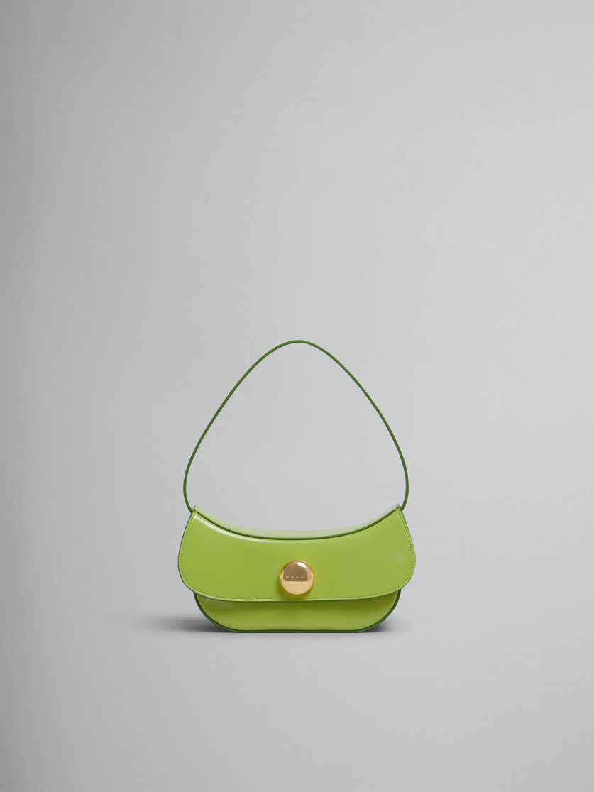Green leather Butterfly small hobo bag | Marni