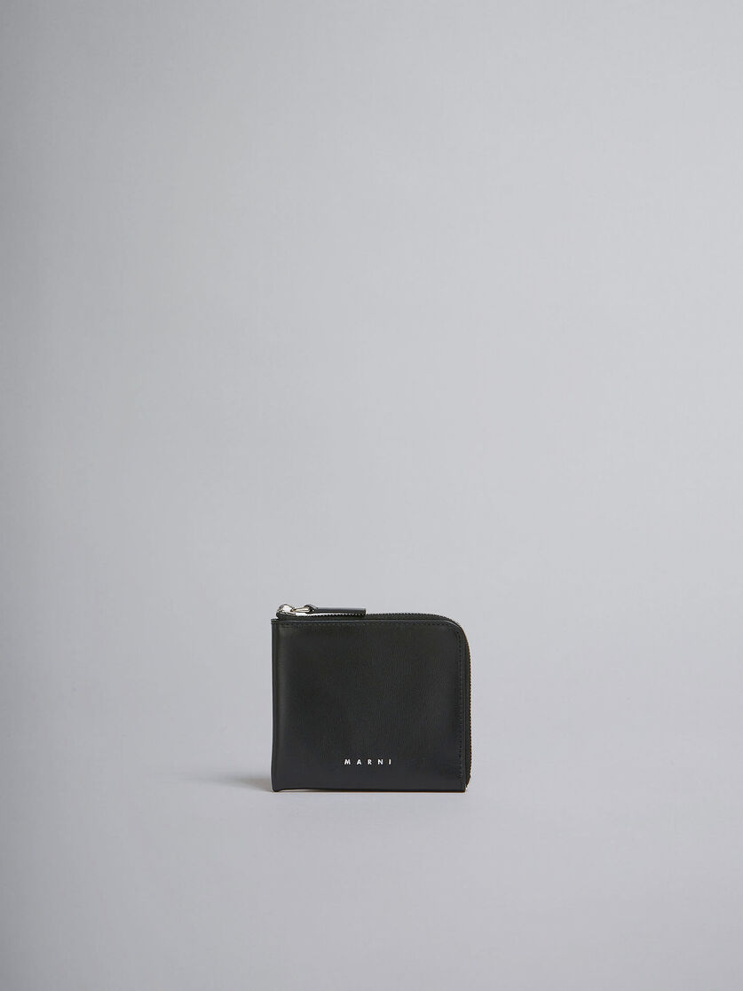 ブラック レザー製 ジップアラウンド Prisma ウォレット | Marni 
