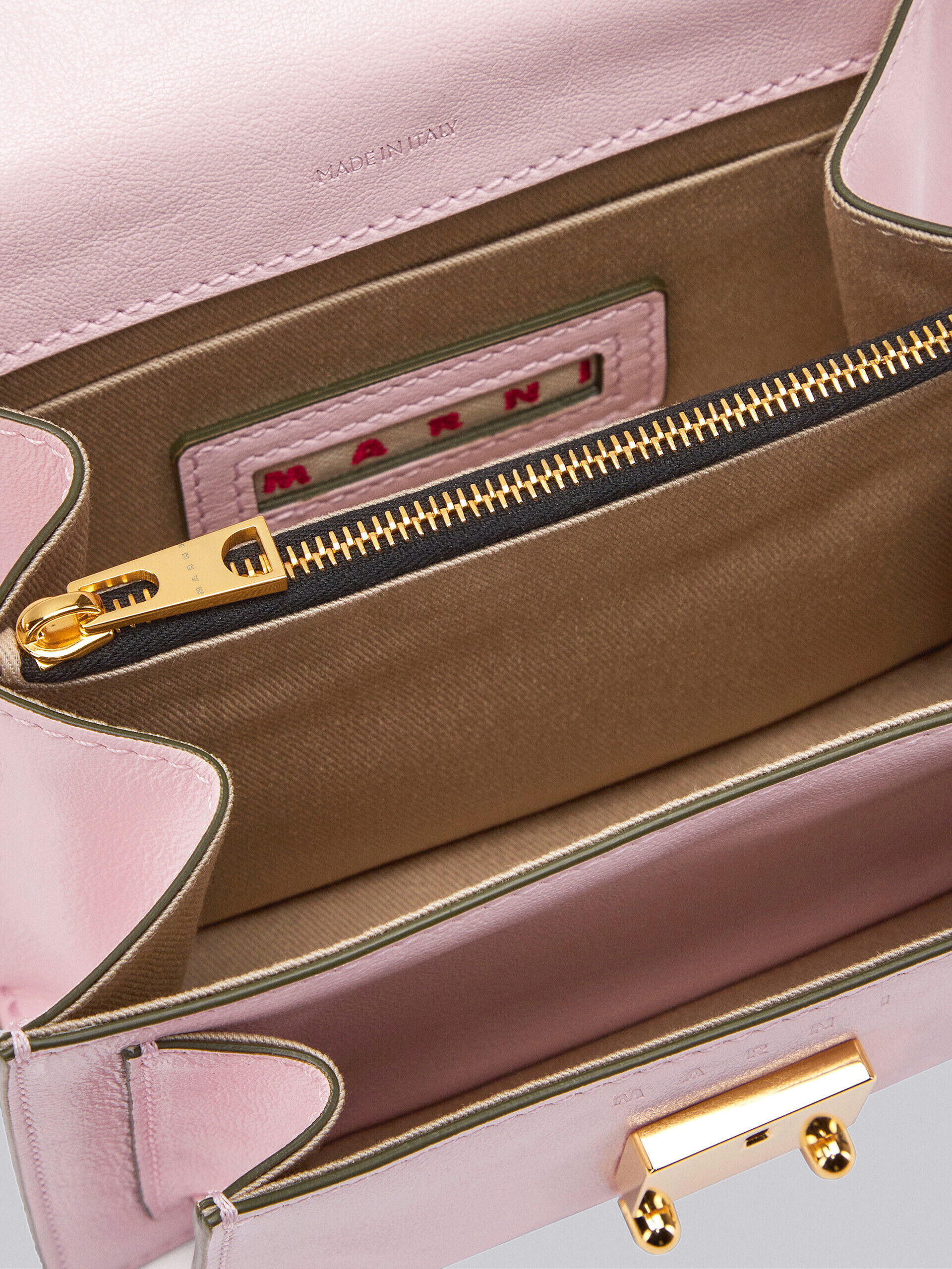 TRUNK SOFT mini bag in pink leather | Marni