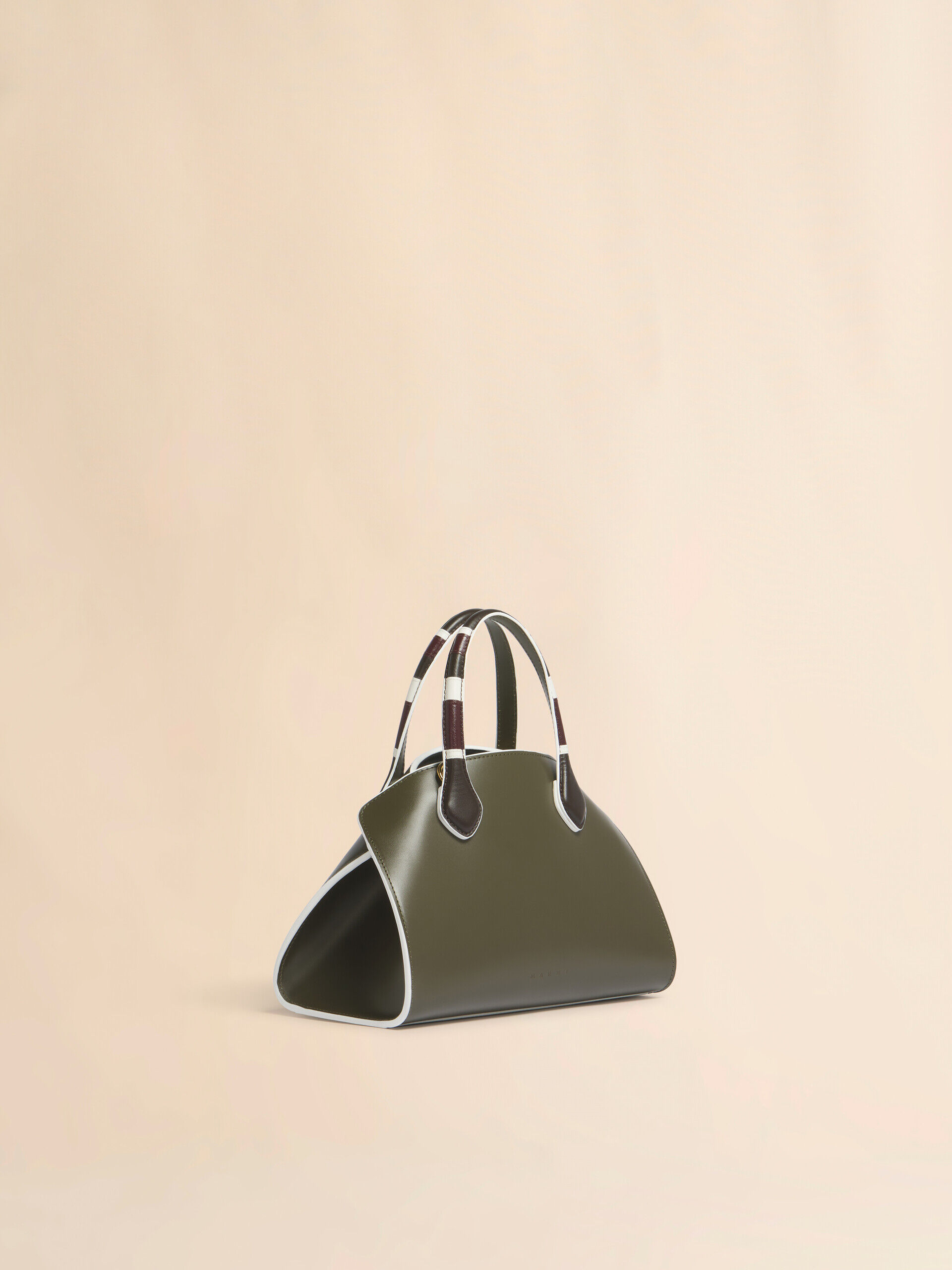 Green leather Overlap small handbag | Marni