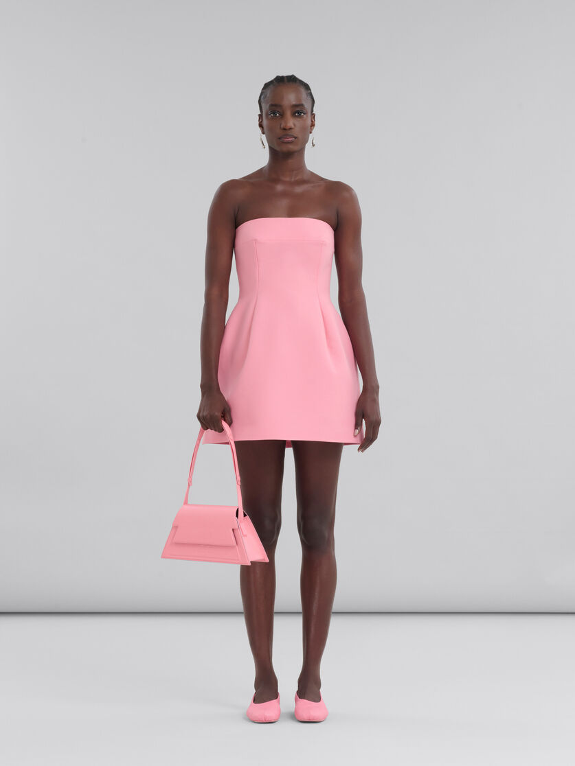 Medium Trunkoise bag in smooth light pink leather | Marni