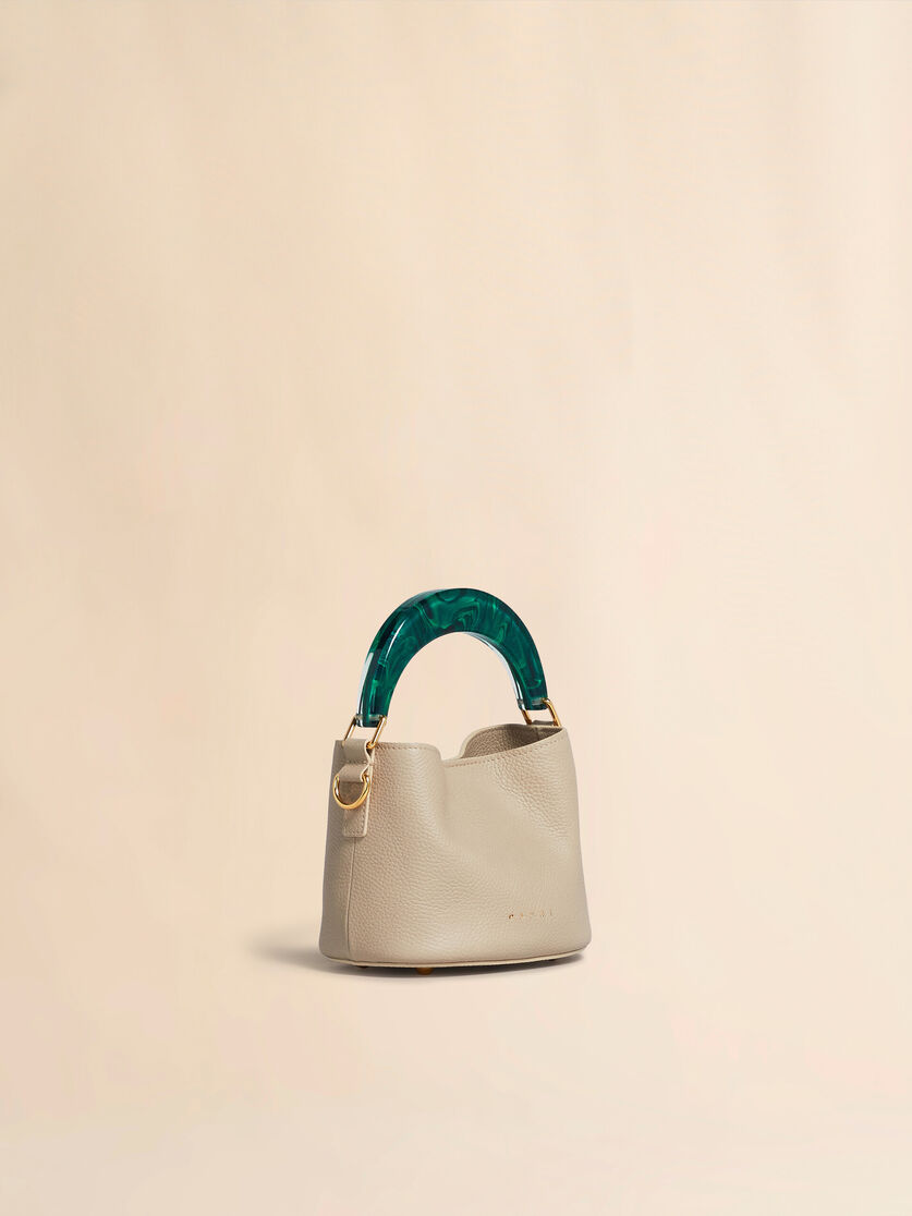 Venice Mini Bucket Bag in black leather - Shoulder Bags - Image 5