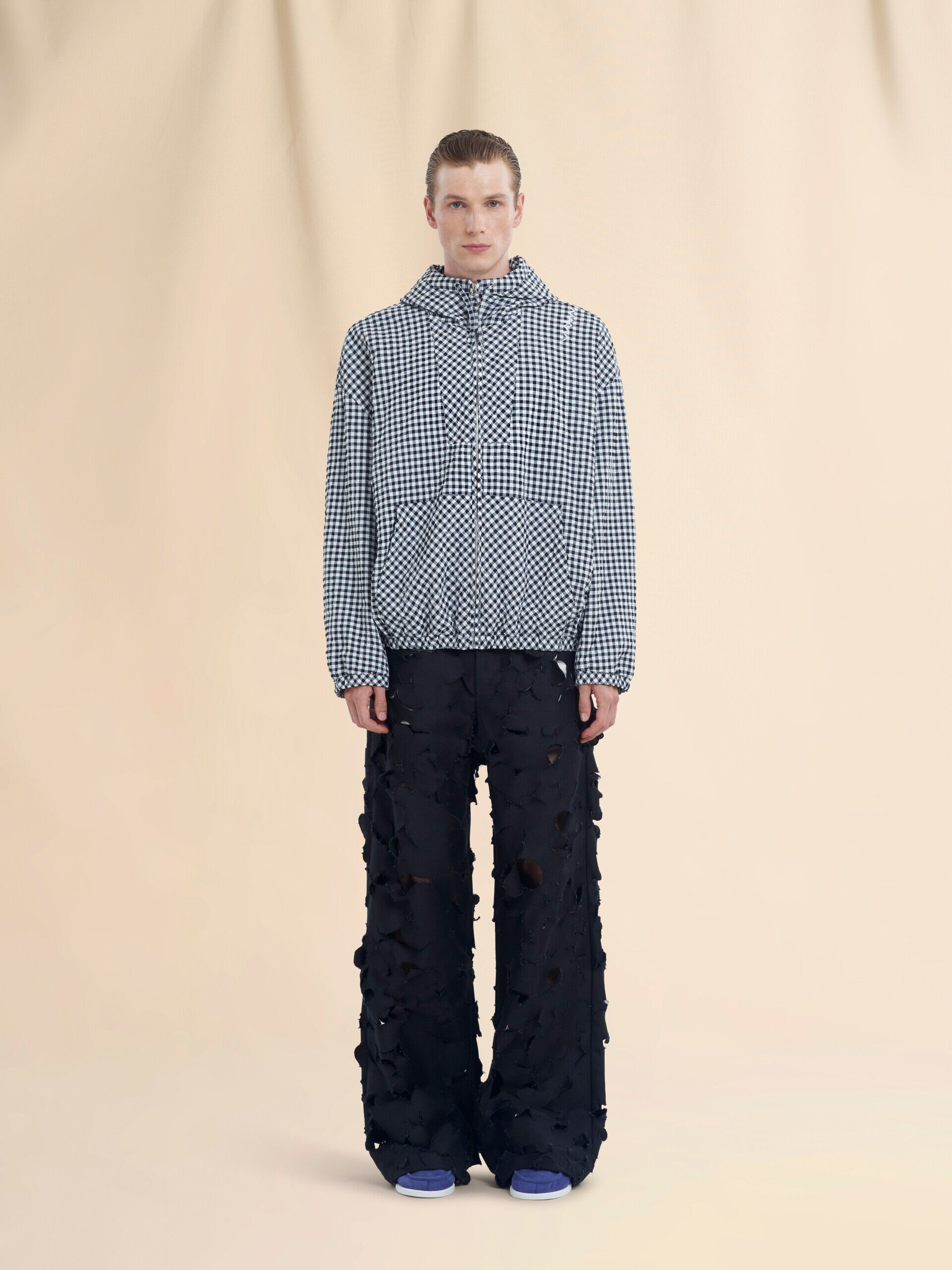 コート MARNI FW25 JACKET (JKMX0364A0 ULM124ROM88) Black single breasted wool jacket with Baguette logo | Marni
