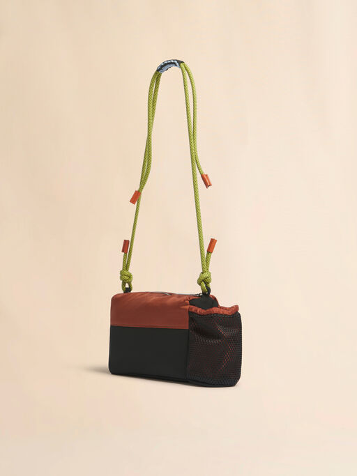 ブラウン＆ブラック ナイロン製 Modulus クロスボディバッグ - ショルダーバッグ