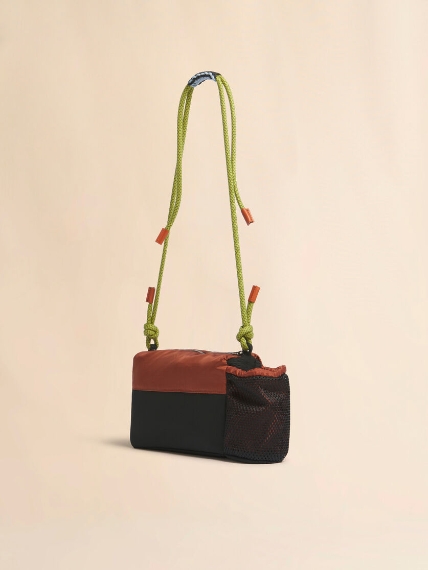 ブラウン＆ブラック ナイロン製 Modulus クロスボディバッグ, Image 3