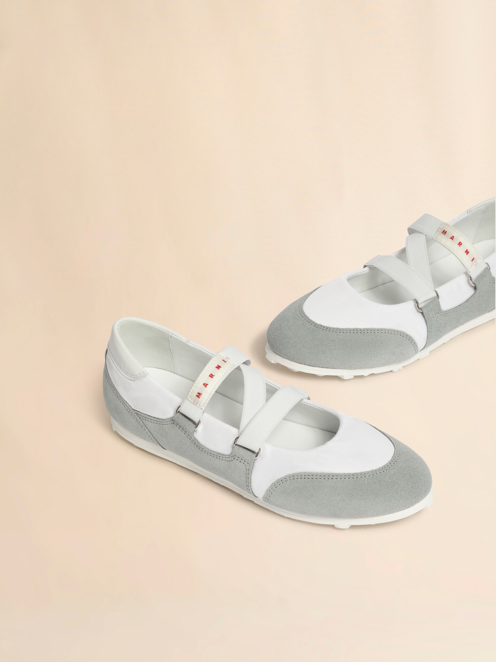 Soccer Retro grey ballerina trainers | Marni