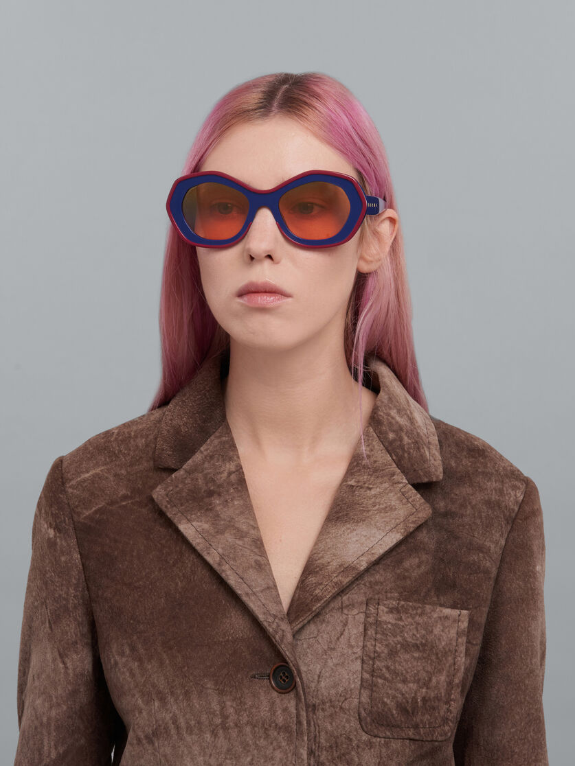Blue Ulawun Vulcano acetate sunglasses | Marni 