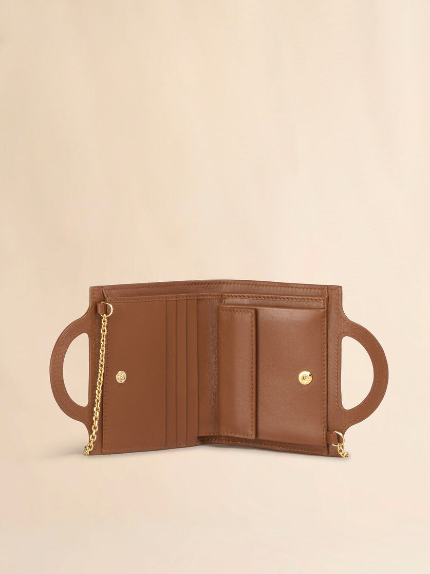 Braunes Portemonnaie Tropicalia mit Kettenriemen aus Leder - Brieftaschen - Image 2