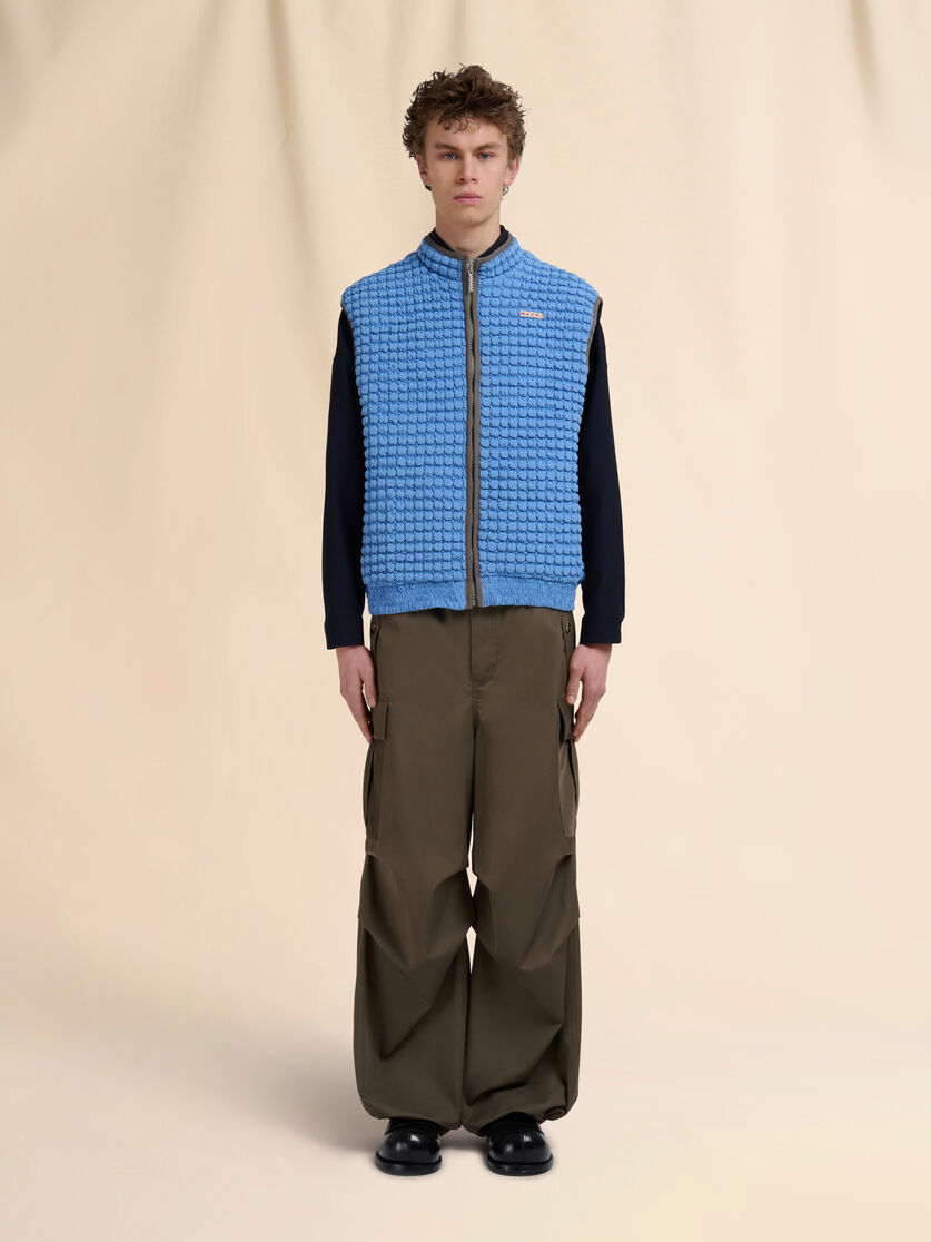 Blaue Weste aus Nylon mit Rüscheneffekt - Weste - Image 2
