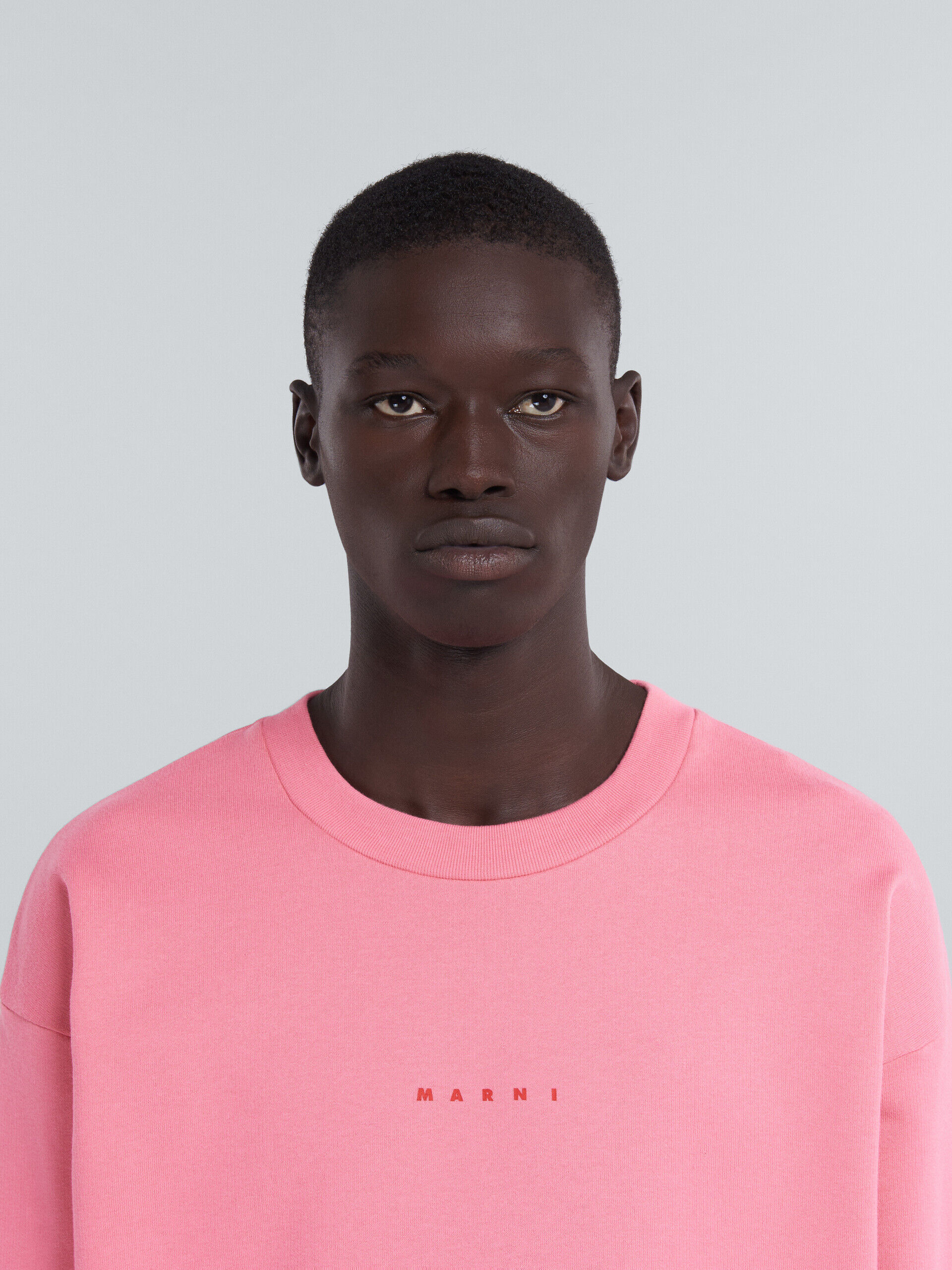Candy pink sweatshirt with logo | Marni