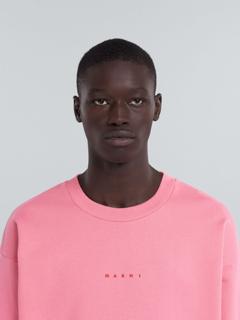 Candy pink sweatshirt with logo - Sweaters - Image 4