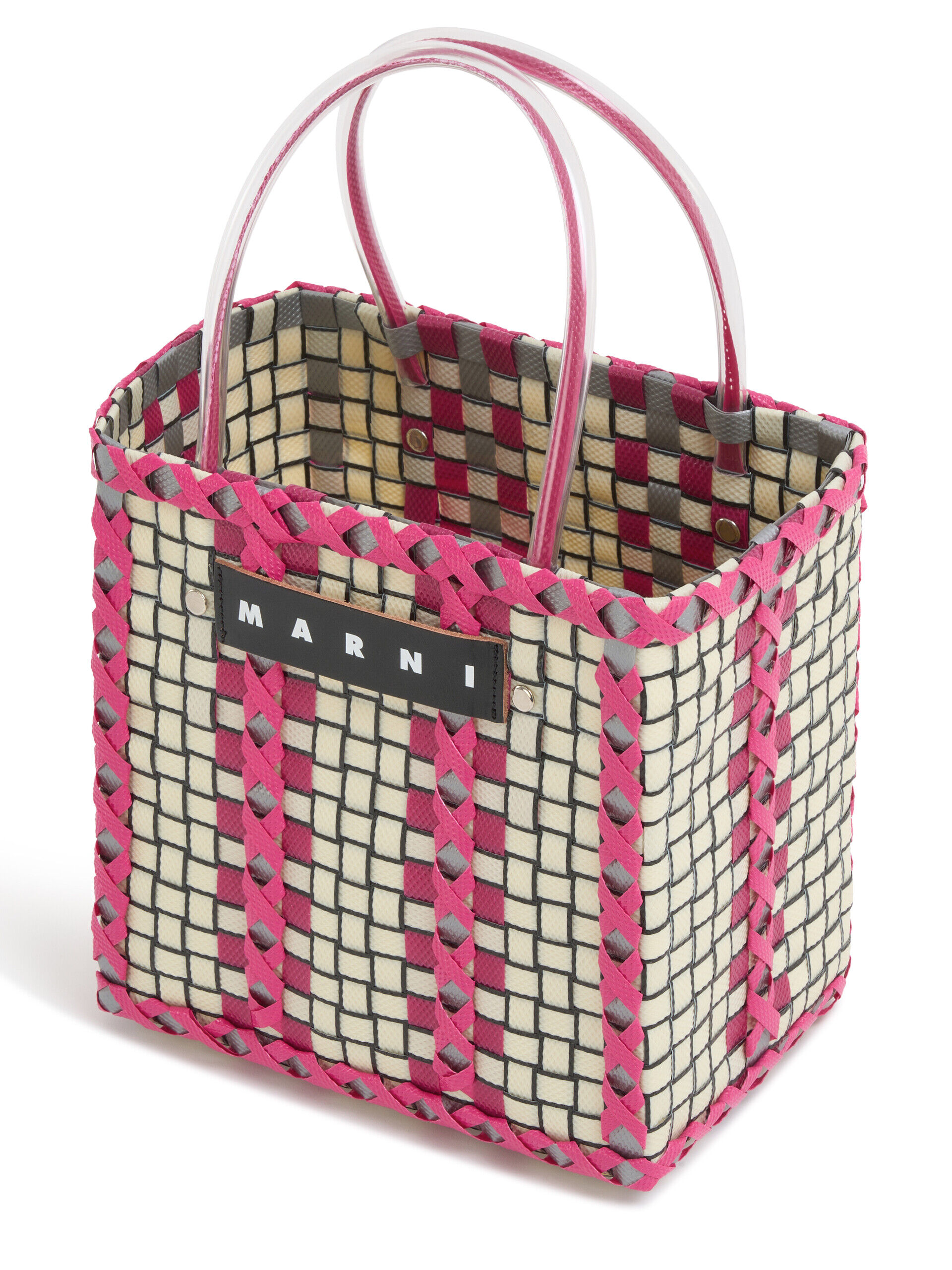 優しいピンク*Marni*MARKET コントラストトリムバスケットバッグ 優しいピンク*Marni*MARKET コントラストトリムバスケットバッグ