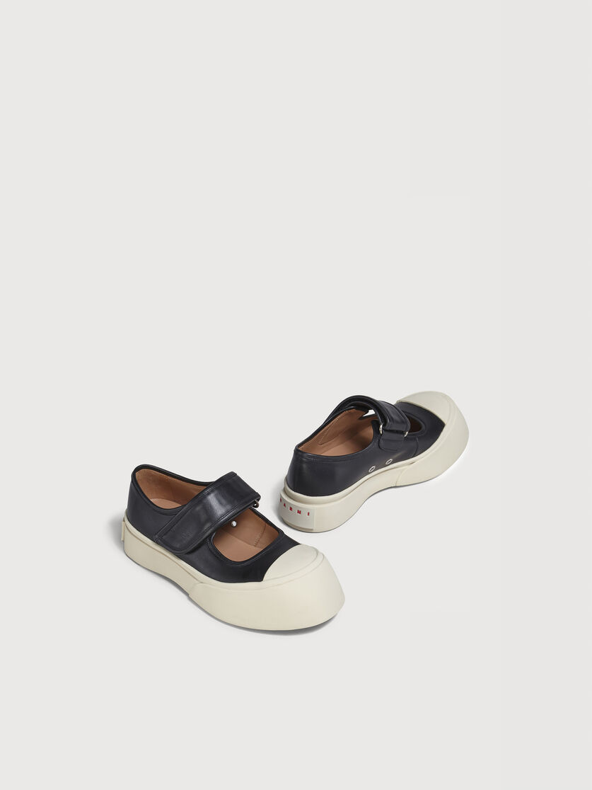 블랙 나파 가죽 Mary Jane 스니커즈, Image 5