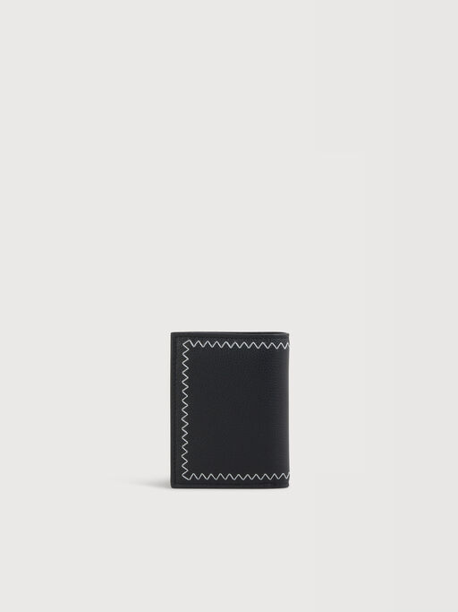 Black bi-fold wallet with Marni Symbol embroidery - Wallets