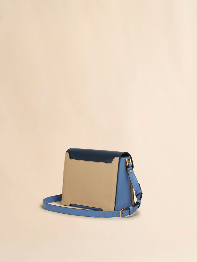 Blue, beige e light blue leather Trunkaroo medium shoulder Bag - Shoulder Bags - Image 2