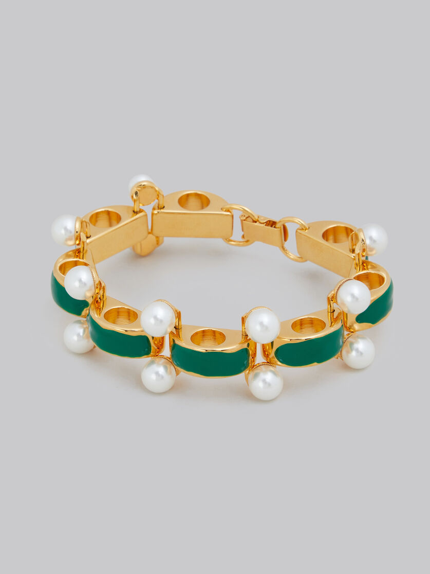 Scalloped bracelet with pearl details - Bracelets - Image 4