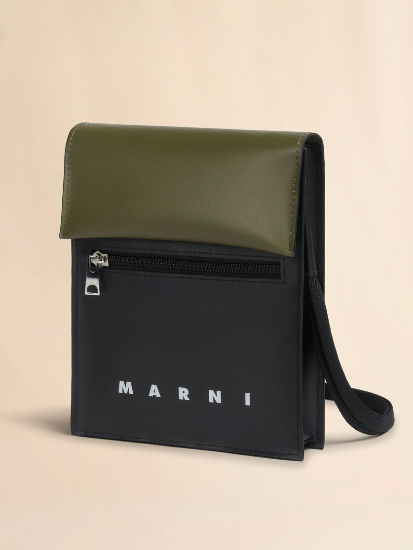Deep green and black Tribeca shoulder bag - Shoulder Bag - Image 5