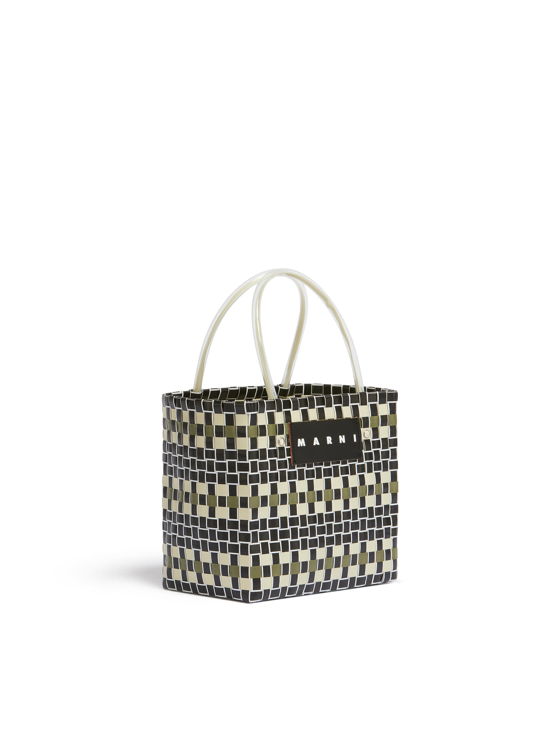 マルニマーケット MARNI ジャージーハンドル ミニバスケット モスグリーン マルニマーケット MARNI ジャージーハンドル ミニバスケット