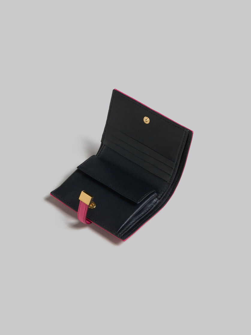 Pink leather bifold Prisma wallet | Marni