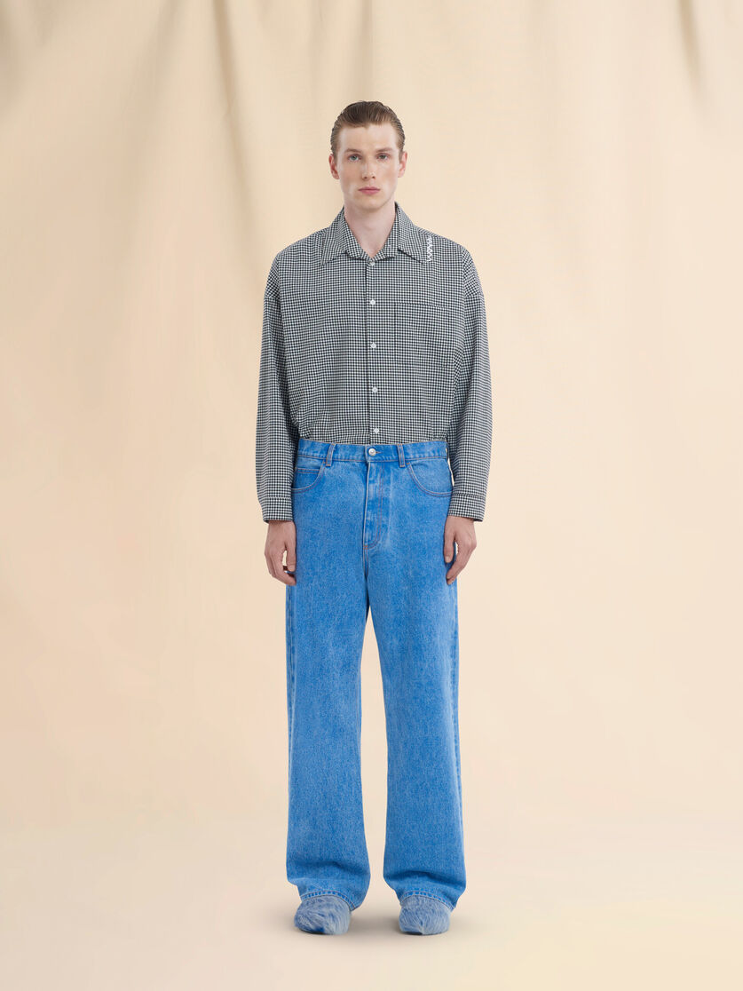 ブルー オーガニックデニム製 ワイドレッグジーンズ | Marni 