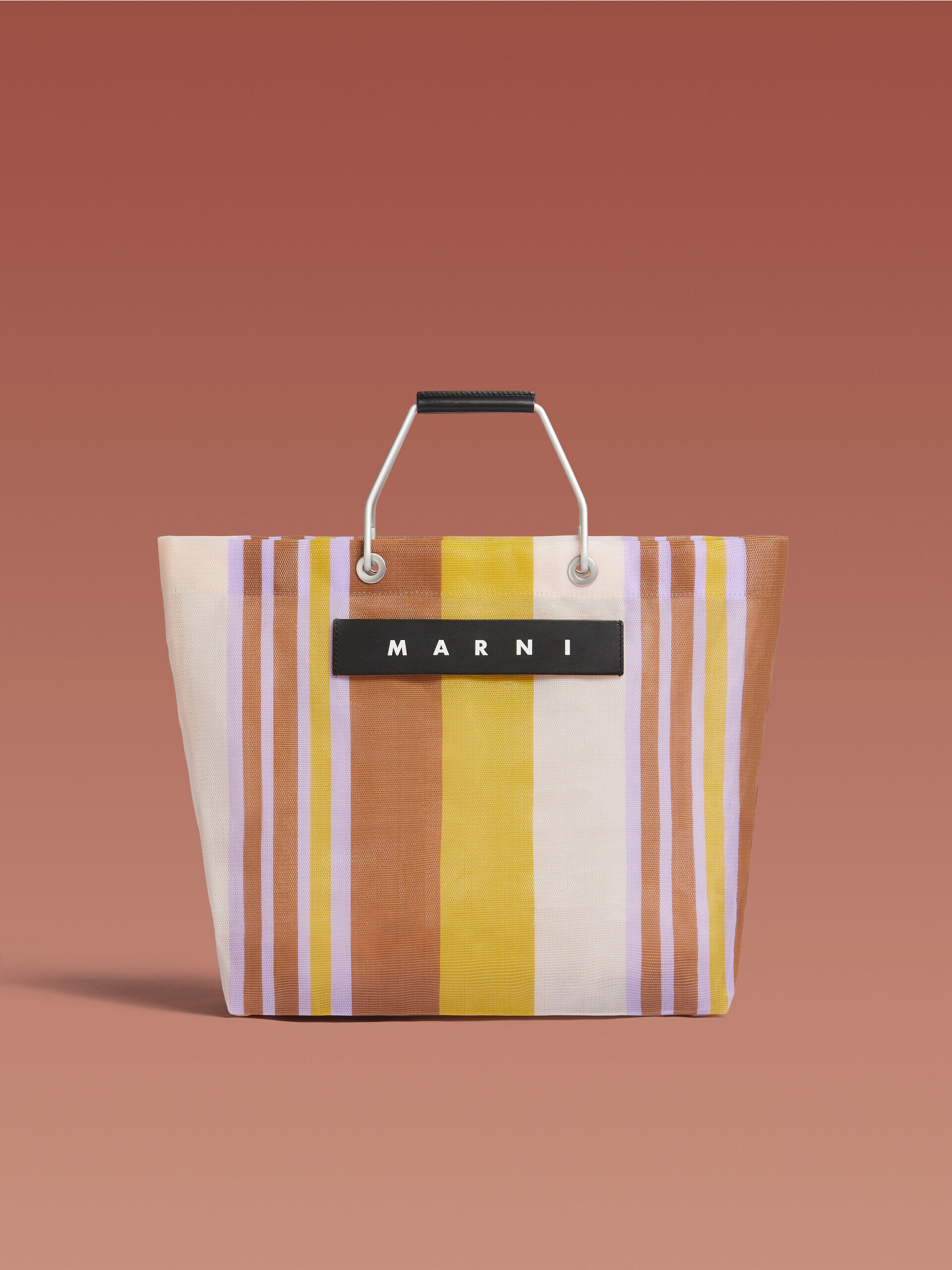 MARNI マルニ 新品 ストライプミニバッグ インディアンオレンジ マーケット インディアンレッド MARNI MARKET STRIPE MINI SHOULDER BAG | Marni