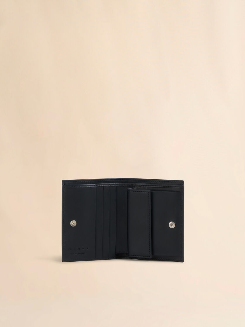 Cartera de dos cuerpos de piel negra con remiendo Marni - Carteras - Image 2