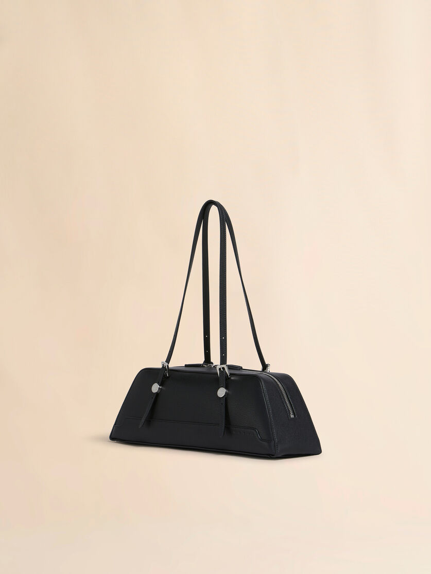 Black leather Dot long duffle bag - Shoulder Bag - Image 3