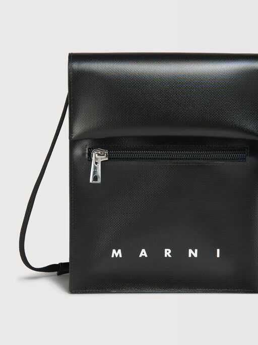 Black Tribeca pouch with shoelace strap - Shoulder Bags