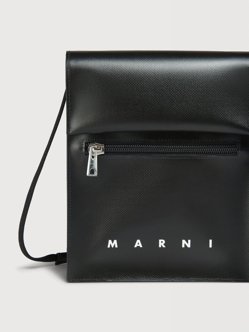 Black Tribeca pouch with shoelace strap, Image 3