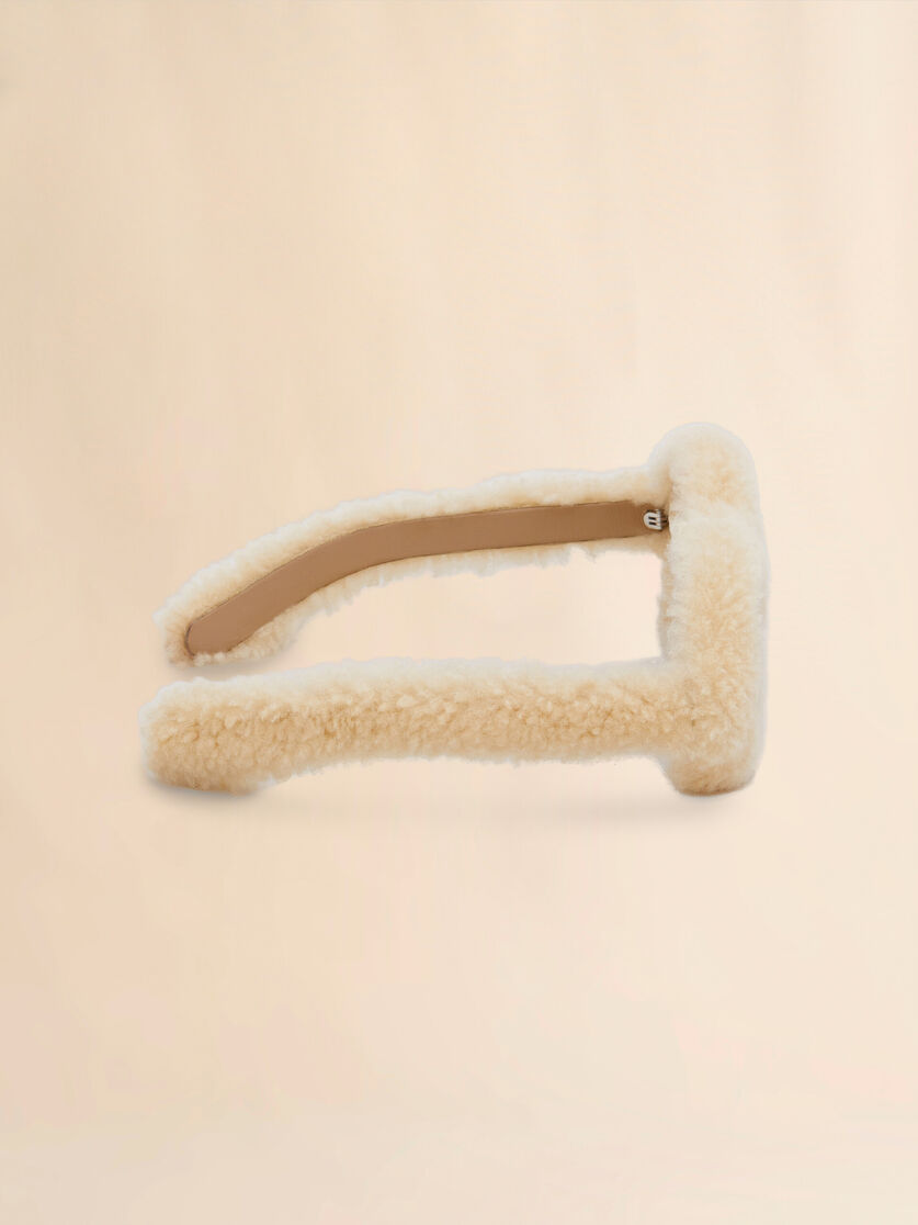 Furry beige Jantu sunglasses - Optical - Image 4