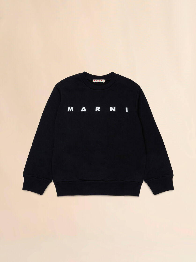 Marni 프린트 블랙 코튼 스웨트셔츠 - 스웨터 - Image 1