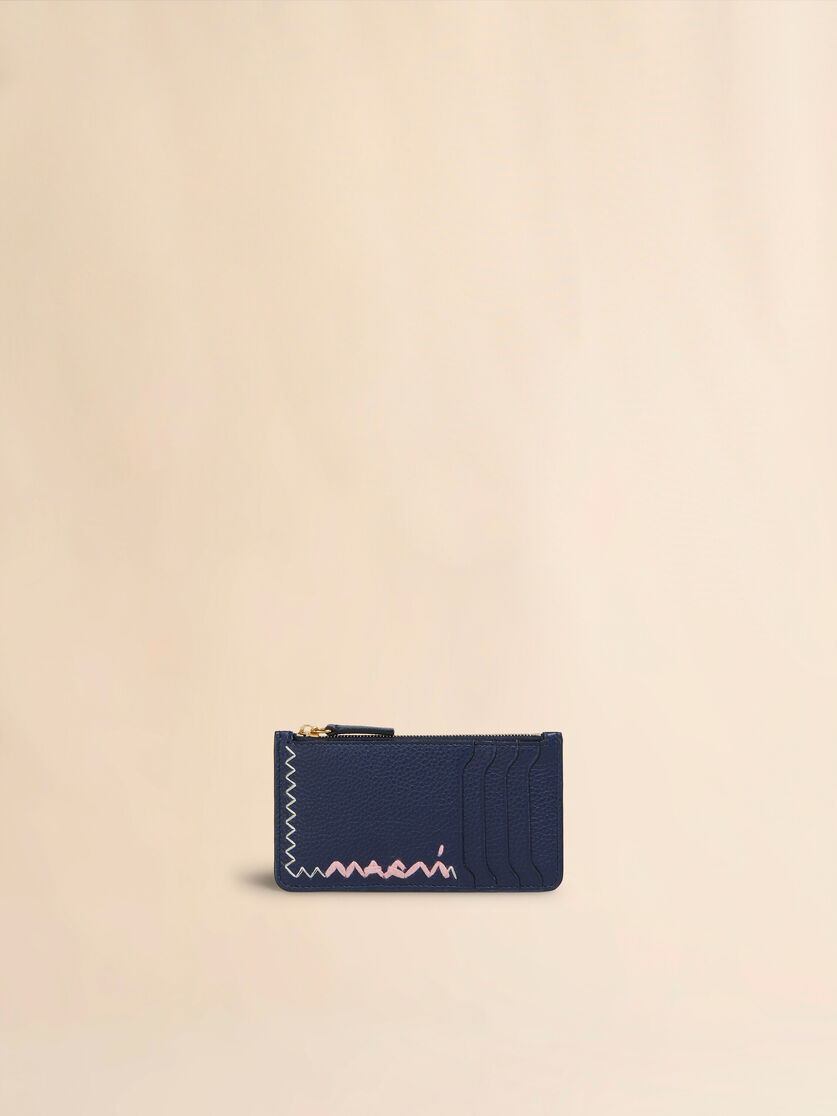 Light blue credit card holder with Marni Mending logo - Wallets - Image 1