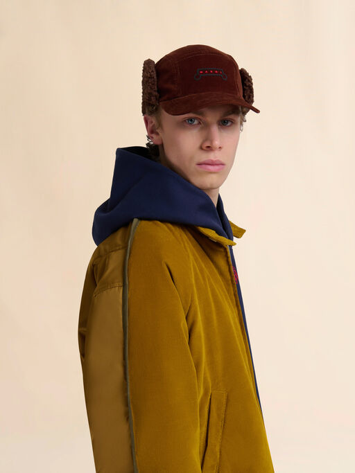 Brown corduroy aviator baseball cap - Hats