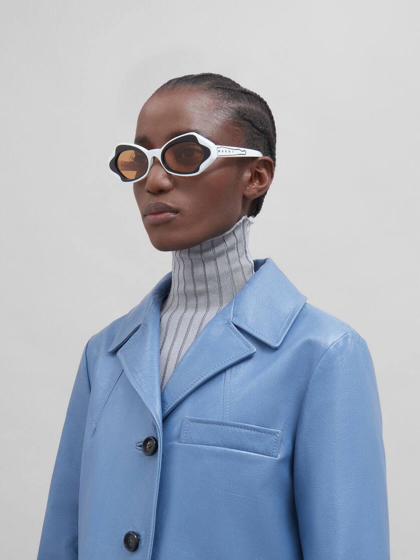 White Unlahand Sunglasses | Marni