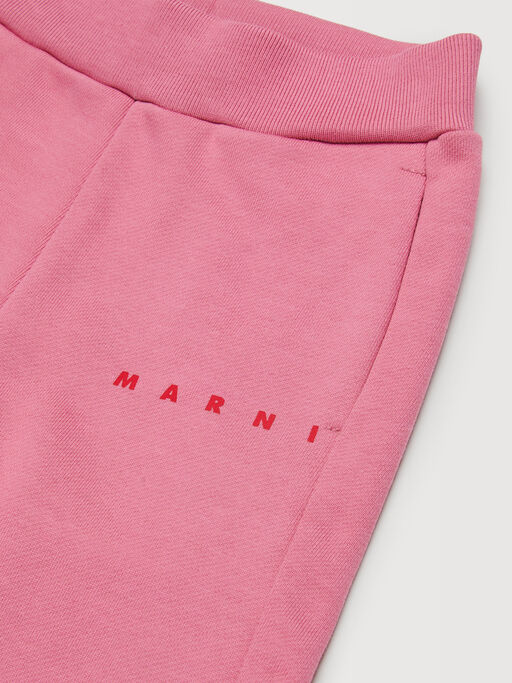 Pink cotton fleece tracksuit set - Pants