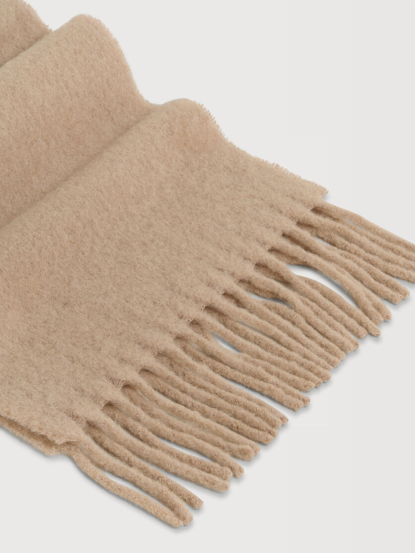 Beige alpaca scarf, Image 3