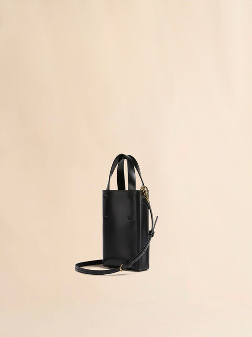 MUSEO nano bag in black leather - Shopping Bags