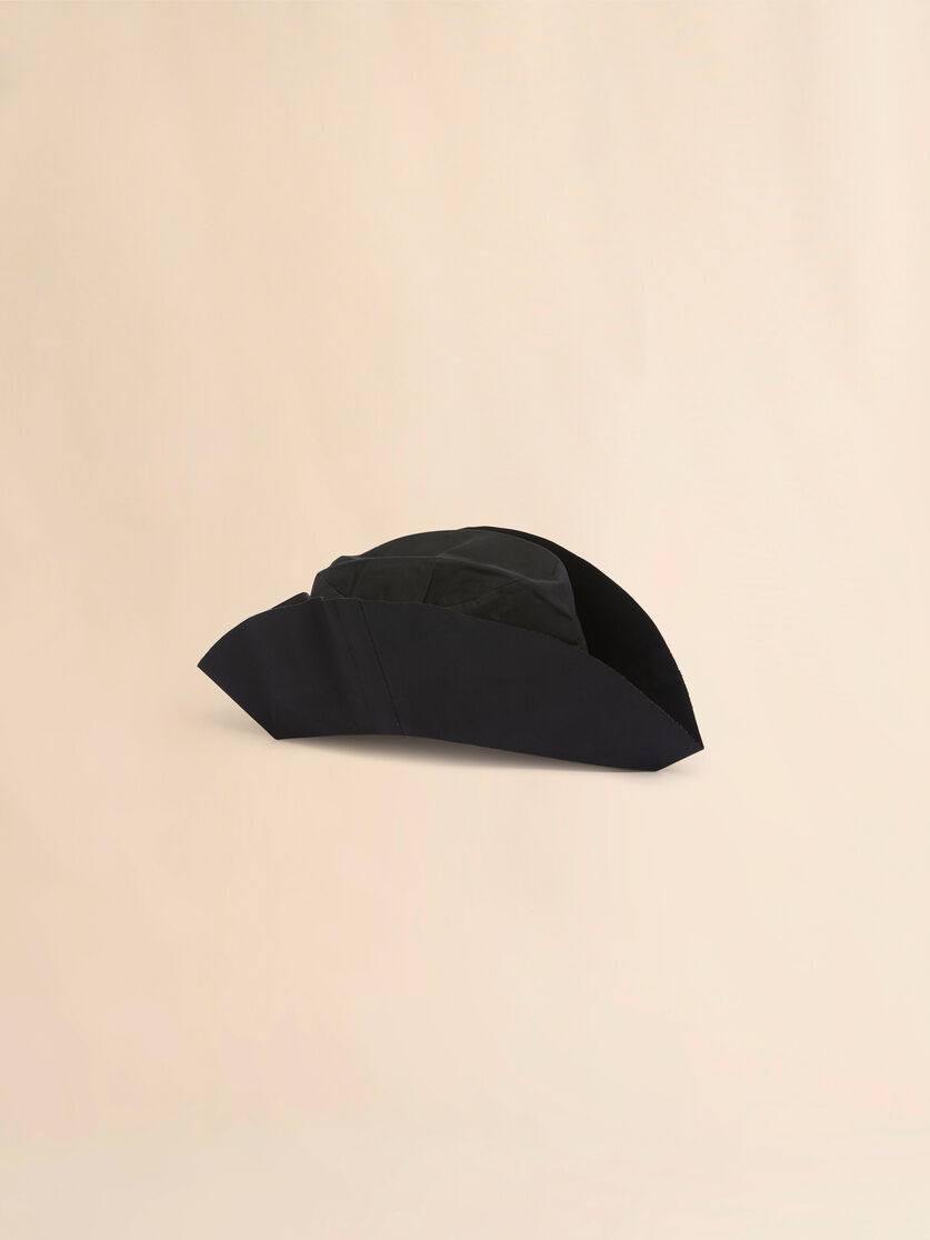 Mittelgroßer, schwarzer Eimerhut aus Baumwolle mit Marni Symbol Stickerei - Hüte - Image 3