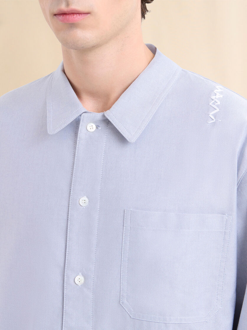 Grey Oxford shirt with Marni Symbol - Shirts - Image 4
