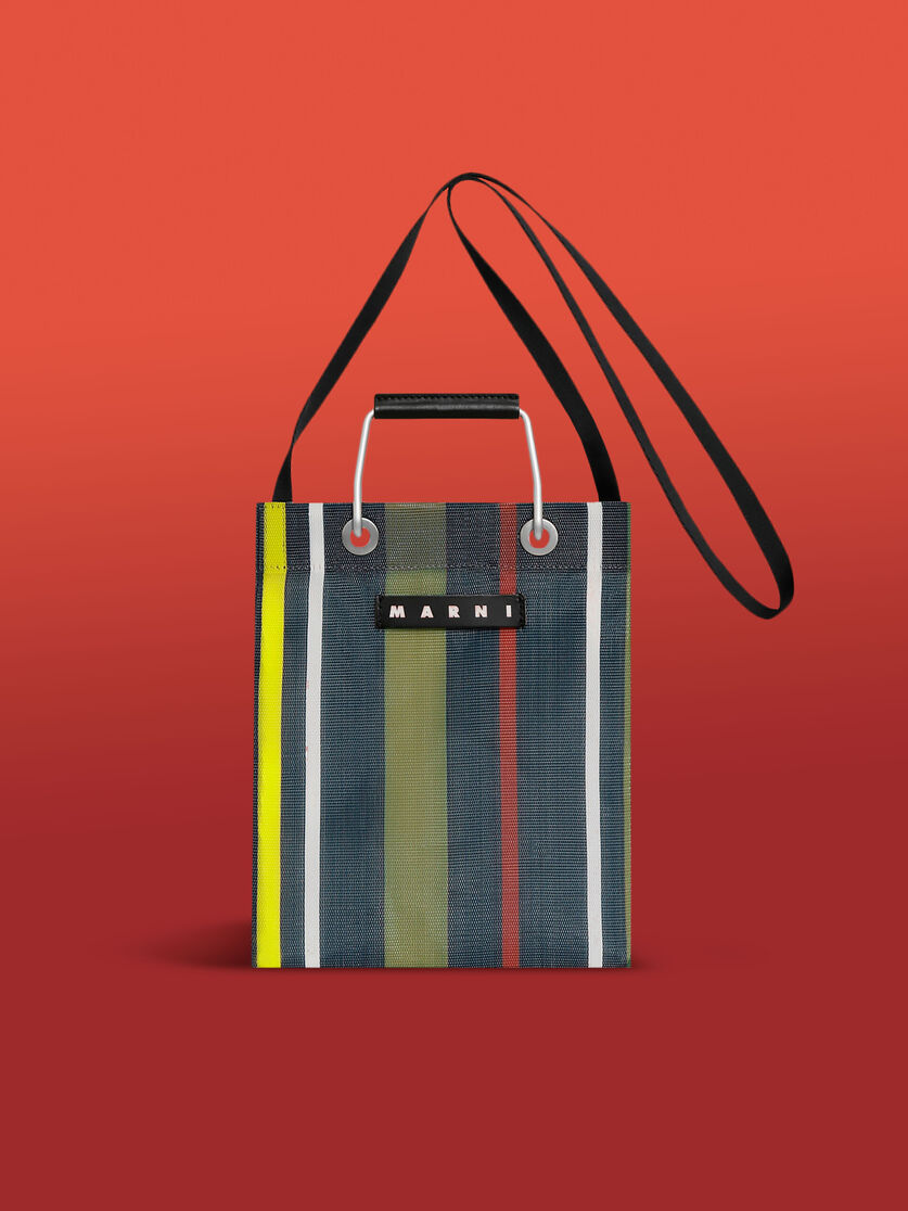 グリーンブルー(ターコイズ) MARNI MARKET STRIPE MINI SHOULDER BAG - ハンドバッグ - Image 1